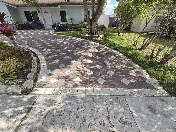 Paver driveway cleaning in North Lauderdale